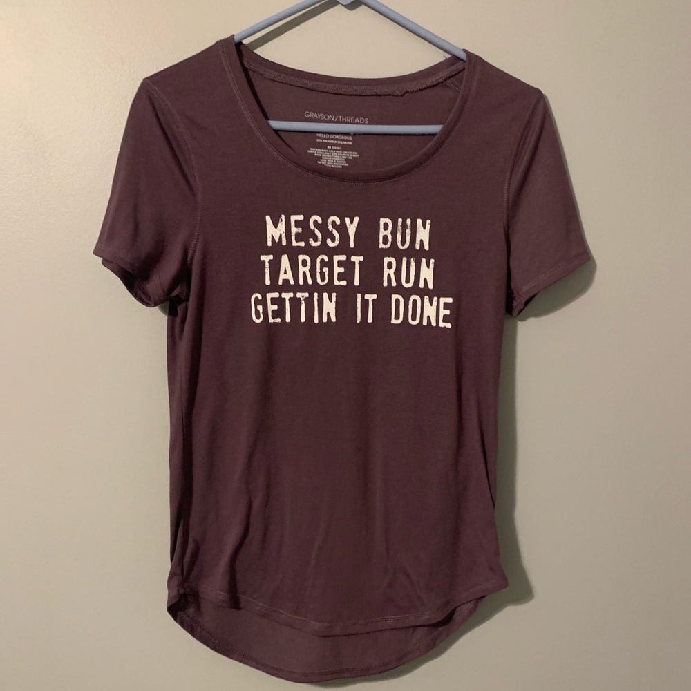 Purple graphic tee size small